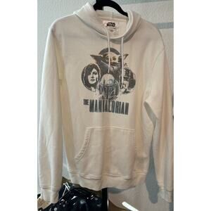 FIFTH SUN XL Star Wars The Mandalorian Pullover Hoodie Cara Dune IG-11 Grogu
